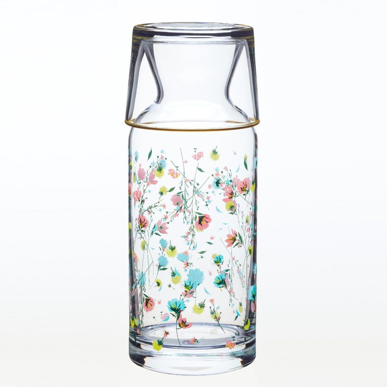 Flora Glass Water Carafe with Glass Tumbler