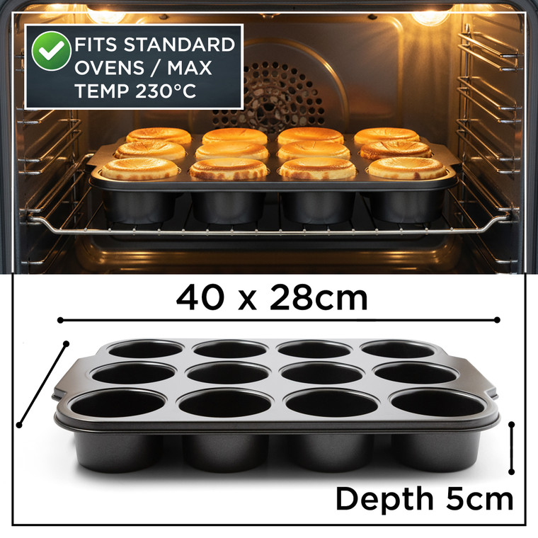 Professional Mini Cheesecake Pan — 12 Cup Loose Base Non-Stick