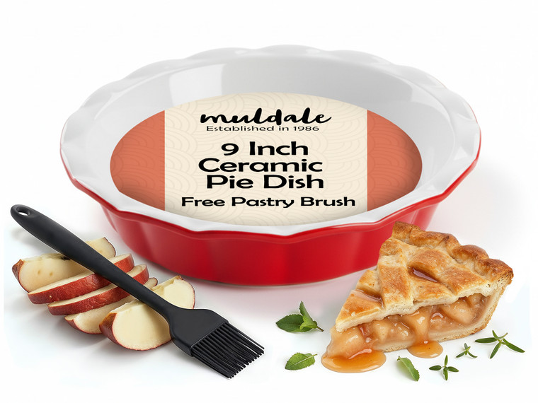 Red Ceramic Pie Dish 23cm