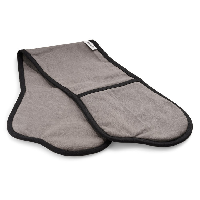 Muldale Professional Heavy Duty Grey Oven Gloves Double