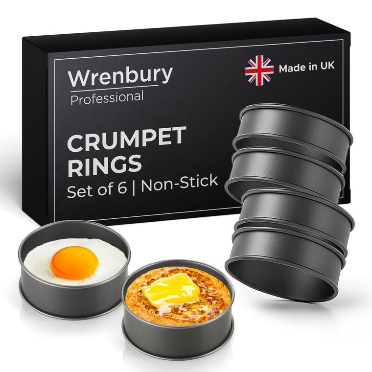 Non-Stick Crumpet Rings Set of 6 Non-Stick Crumpet Rings Set of 6
