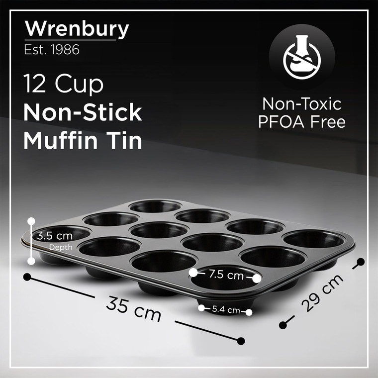 Non-Stick 12 Cup Muffin Tray