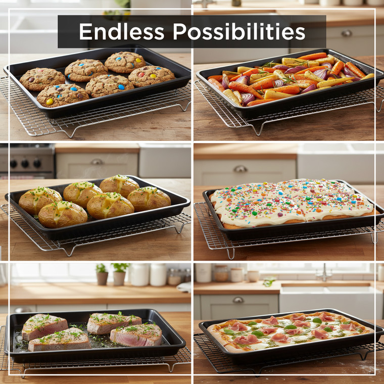 Cookie Sheet Pan Baking Tray - 32cm x 22cm