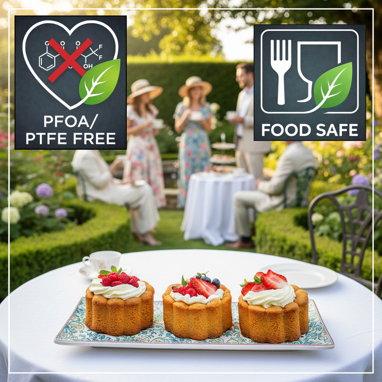 Mini Dessert Fluted Cake Tin 6 Cup in Royal Style