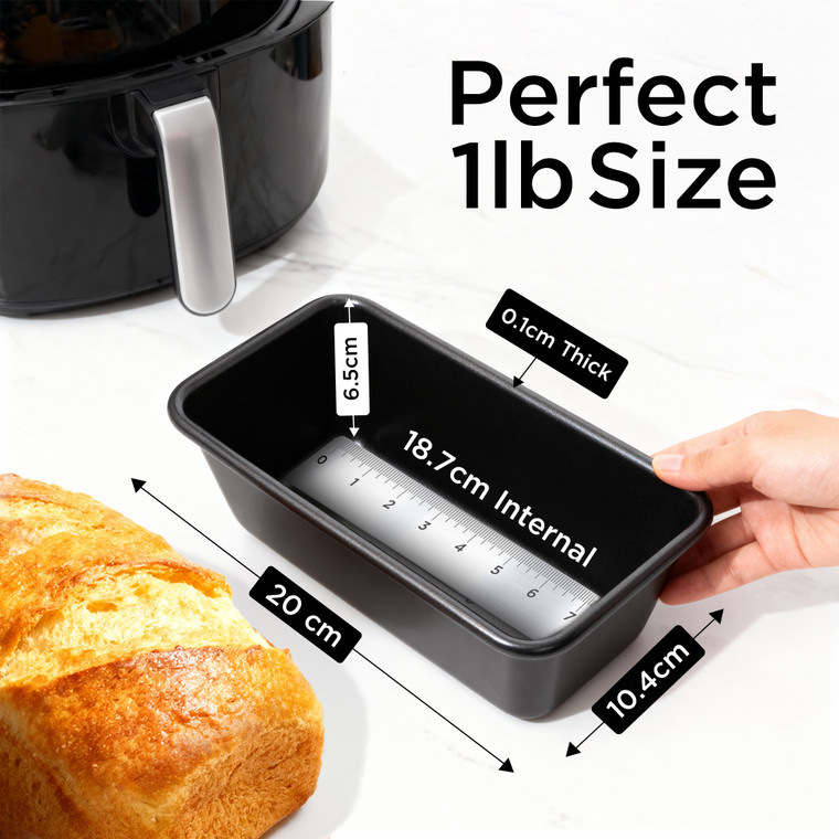 Non Stick 1lb and 2lb Loaf Tin Pan Set of 2