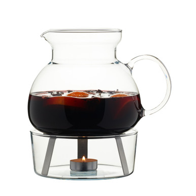 Snow star mulled wine warmer 1.2 L, Glass