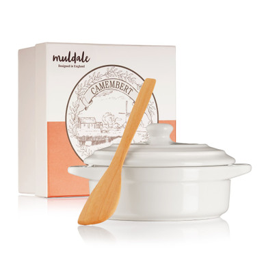  Muldale Brie Baker with Lid and Spreader - Camembert Baker in  Red - Baked Brie Baking Dish - Brie Cheese Baker - 5.5” - With Spreader and  Box : Grocery & Gourmet Food