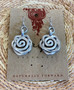Tribal Aluminum Rose Earrings