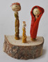 Novelty Ornaments - Nativity Jute Set on Wood