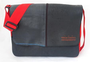 Recycled Tire Tube Messenger Bag with Silkscreen - Red DC Flag