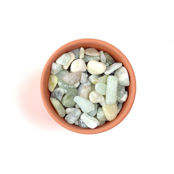 Top Dressing - Polished Jade Gravel in 3" pot