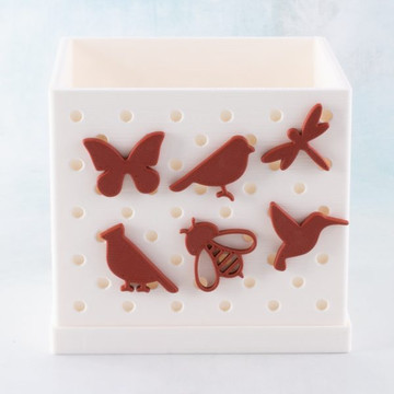 Take Flight Snaps Set - Terracotta Snaps on White Pot