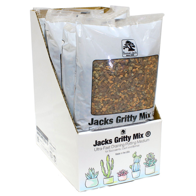 Bonsai Jack® Succulent & Cactus Soil - Jack's Gritty Mix - Retailer Display 6-Pack (½ gallon)