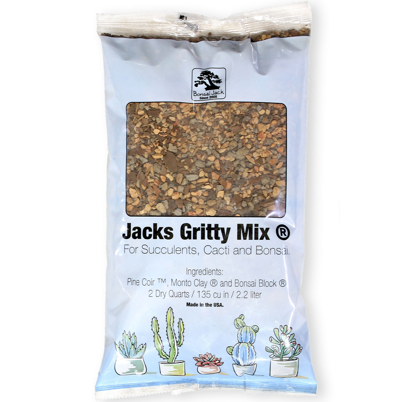 Bonsai Jack Succulent, Cactus, Bonsai Potting Soil - Jack's Gritty Mix  (-3 gallons) | 3 Gallons