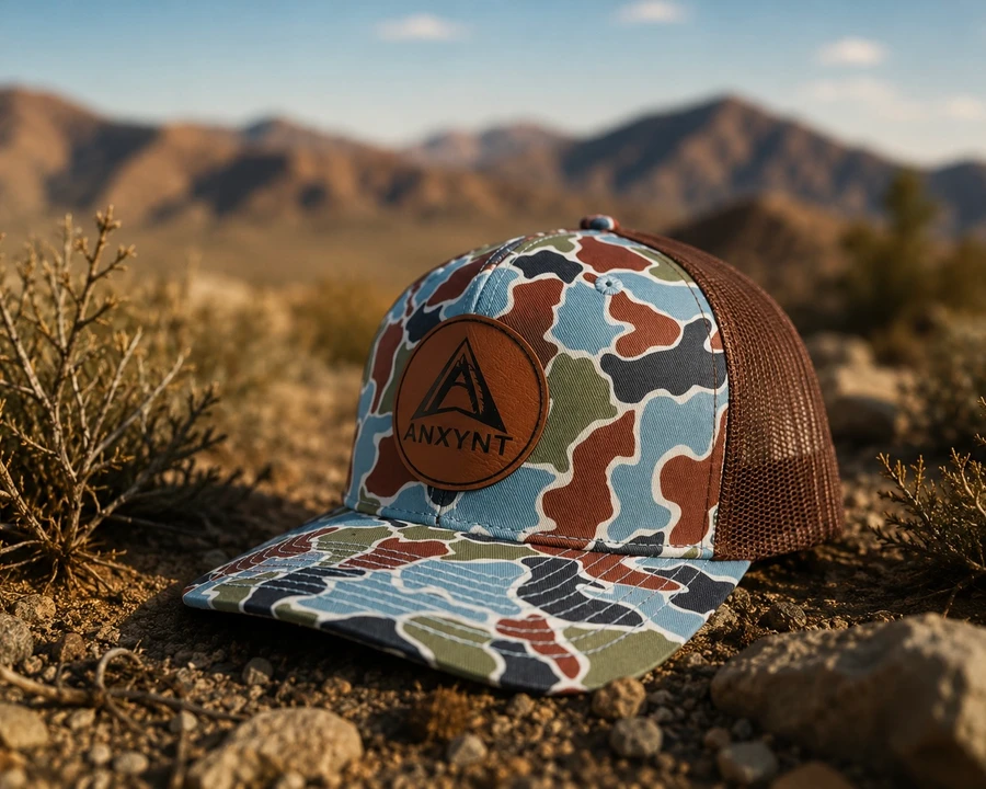 Blue Camo Anxynt Logo Snapback