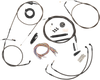 La Choppers Complete Midnight Braided Handlebar Cable Brake Line Kit Standard La8005Kt2B13M