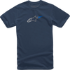 Alpinestars Ageless Rake Navy Short Sleeve T-Shirt Large Men's Casual Wear