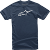 Alpinestars Ageless Classic T-Shirt Navy White Medium Men's Short Sleeve Cotton Tee