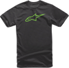 Alpinestars Ageless Classic Black and Green Short Sleeve T-Shirt Adult Size XL