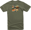 Alpinestars Free Camo Tan and Military Green Short Sleeve T-Shirt Adult Medium