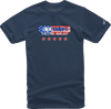 Alpinestars USA Again Navy T-Shirt Large Front View