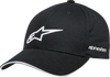 Alpinestars Rostrum Hat Black White curved bill front view