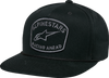 Alpinestars Promptus Snapback Hat Black flat bill front view