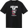 Alpinestars Peaceout CSF T-Shirt Black Pink White Gray Medium Front and Back View