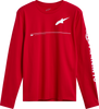 Alpinestars Committed Long Sleeve CSF T-Shirt Red Front View