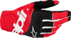 Alpinestars Techstar MX Gloves Black Bright Red 2XL motocross gloves with touchscreen palm and reinforced suede grip
