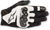 Alpinestars SMX-1 Air V2 Gloves White Black Large with leather mesh construction and knuckle armor