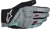 Alpinestars Stella Moblast Drystar Waterproof Gloves Fur Gray Black Fluo Pink Medium Women's Short Cuff Goat Leather