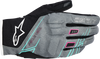 Alpinestars Stella Moblast Drystar Waterproof Gloves Fur Gray Black Fluo Pink X-Small Women's Short Cuff Goat Leather
