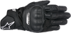 Alpinestars SP-5 Leather Short Cuff Gloves Black Medium Knuckle Protector Abrasion Resistant