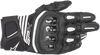 Alpinestars SPX AC V2 Black Motorcycle Gloves with Carbon Knuckles