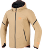 Alpinestars Aeroshell Waterproof Jacket - Dark Khaki/Black/Orange Fluo - 4XL
