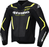 Alpinestars GP Force v2 Airflow Leather Jacket - Black/Yellow Fluo - US 42 / EU 52