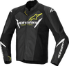 Alpinestars Faster v3 Airflow Leather Jacket - Black/White/Yellow Fluo - US 38 / EU 48