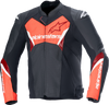 Alpinestars Faster v3 Airflow Leather Jacket - Black/Red Fluo - US 44 / EU 54