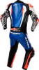 Alpinestars Racing Absolute v2 1-Piece Leather Suit - Metallic Blue/Black/White/Red Fluo - US 48 / EU 58
