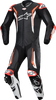 Alpinestars GP Tech v5 1-Piece Leather Suit - Black/White/Red Fluo - US 38 / EU 48