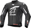 Alpinestars GP Plus R v4 Rideknit® Leather Jacket - Black/White - US 46 / EU 56