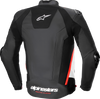 Alpinestars Missile v3 Leather Jacket - Black/White/Red Fluo - US 50 / EU 60