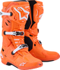 Alpinestars Tech 10 Supervented Boots - Fluorescent Orange/Black/White - US 7 / EU 40.5