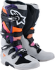 Alpinestars Tech 7 Boots - Black/Light Gray/Fluorescent Orange/Magenta - US 10 / EU 44.5