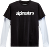 Alpinestars Stack Long-Sleeve Knit T-Shirt - Black/White - 2XL