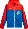 Alpinestars H Block Hoodie - Warm Red/Bright Blue - 2XL