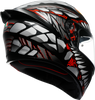 K1 S Helmet - Lyzard - Matte Black/Gray/Red - Small