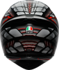 K1 S Helmet - Lyzard - Matte Black/Gray/Red - Large