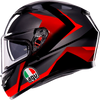 K3 Helmet - Striga - Black/Gray/Red - Large